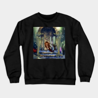 Little mermaid with seahorses Crewneck Sweatshirt